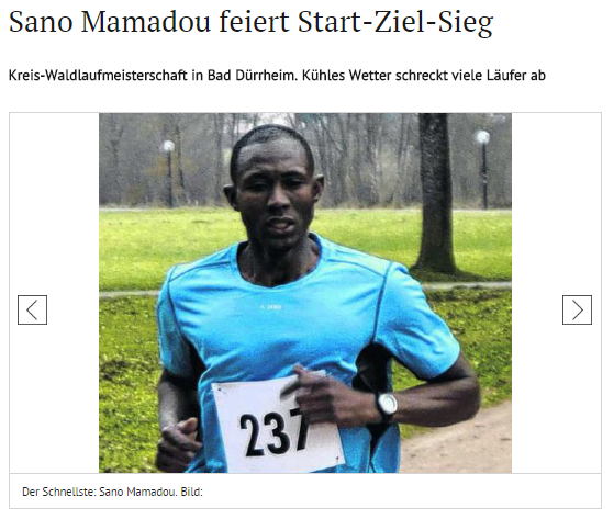 Sano Mamadou feiert Start-Ziel-Sieg