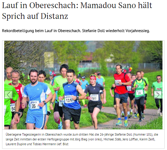 Lauf in Obereschach: Mamadou Sano hält Sprich auf Distanz