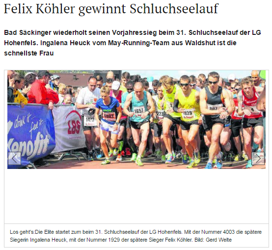 Felix Köhler gewinnt Schluchseelauf