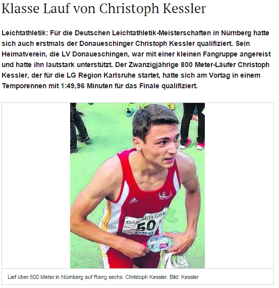 Klasse Lauf von Christoph Kessler