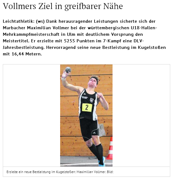 Württembergische Meisterschaften Vollmer 2015