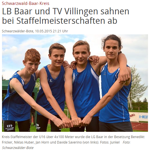 LB Baar und TV Villingen sahnen bei Staffelmeisterschaften ab