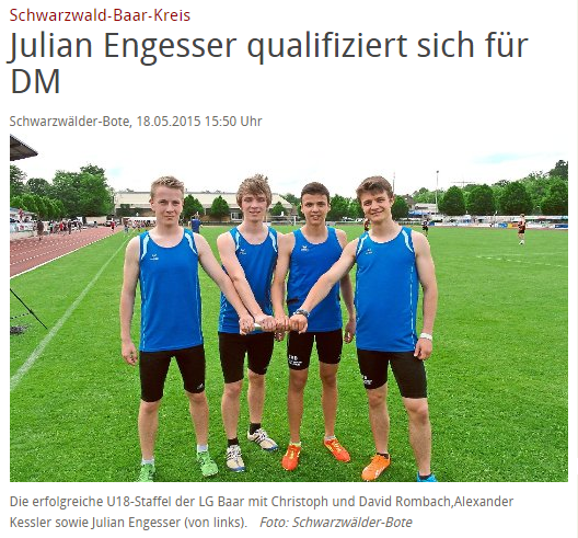 Julian Engesser qualifiziert sich für DM