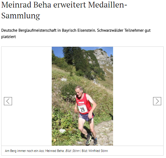 Meinrad Beha erweitert Medaillen-Sammlung